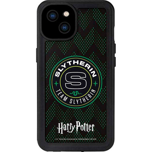 Wizarding Worlds Harry Potter Team Slytherin iPhone 15 Plus Waterproof Case